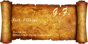 Gut Fülöp névjegykártya